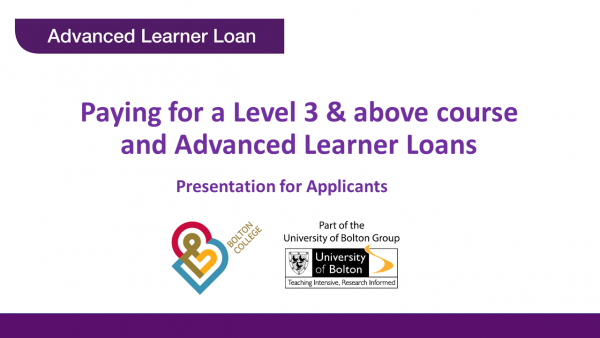 Advanced Learner Loans How to Apply Final